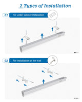 1 x RAW Customer Returns Under cabinet light kitchen LED kitchen lamp under cabinet with switch 5W 31.5cm 500lm light bar neutral white 4000K super bright kitchen light expandable, cabinet lighting for kitchens, cupboards, bookshelves, - RRP €17.14