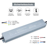 1 x RAW Customer Returns REYLAX LED Transformer 24V Dimmable Waterproof 200W 8.33A LED Driver Transformer 230V to 24V DC Direct Current LED Driver Constant Voltage IP67 Power Supply for Low Voltage LED Strip - RRP €53.71