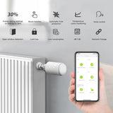 1 x RAW Customer Returns MOES Smart Radiator Thermostat WLAN, Thermostat for Heating and Door-Window Contacts, Thermometer Hygrometer Scene Linking, Compatible with Alexa Google Home - RRP €98.99