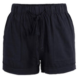 1 x RAW Customer Returns heekpek Shorts Women Summer High Waist Shorts Short Women Casual Loose Shorts Women Wide Leg Shorts with Drawstring Elastic Waistband, Black, S - RRP €24.99