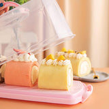 3 x Brand New YARNOW Cake Transport Box Rectangular Cake Box Cake Container Made of Plastic with Lid and Handle Party Butler Cake Carrier for Cupcake Pastry Rolls Dessert Pink - RRP €107.37