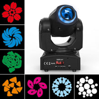 1 x RAW Customer Returns Moving Head LED U King 50W Mini Moving Head Beam Stage Light RGB DMX512 Disco Light Effect DJ Effect Stage Lighting Party Light Pin Spot RGBW for DJ Bar Club Party Stage Light - RRP €103.36