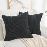 1 x Brand New PiccoCasa cushion cover decoration 2 decorative cushion covers velvet cushion cover decorative cushion covers for sofa cushions decorative cushions couch cushions black 50 x 50 cm - RRP €17.89