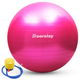 1 x RAW Customer Returns Doorslay exercise ball including air pump, yoga ball 55cm 65cm 75cm, stability Pilates ball training ball, anti-burst fitness ball for fitness, yoga, gymnastics, core training, office - RRP €20.99