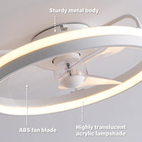 1 x RAW Customer Returns Baerolc ceiling fan with lighting, 40CM ceiling light with fan 32W dimmable LED ceiling lamp with fan 6 speeds ceiling fan for bedroom kitchen dining room lamps - RRP €93.43