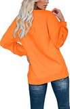 1 x Brand New NEYOUQE Sweatshirts Women s Pullover Plain Crewneck Long Sleeve Shirts Women s Long Sleeve Casual Sweatshirts for Women Orange S 36-38 - RRP €27.6