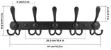 1 x RAW Customer Returns GlazieVault Wall Coat Hooks - Stainless Steel Coat Rack 2 Pieces , Heavy Duty Coat Hooks, Wall Coat Hooks, Wall Coat Rack, Hook Rack Black  - RRP €19.95