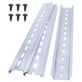 1 x RAW Customer Returns Taiss 3 pieces 25 cm top hat rail slot aluminum never rust, DIN rail for distribution cabinet control cabinet installation, 35 mm wide, 7.5 mm high, long 250 mm 10  - RRP €10.07