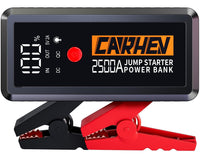 1 x RAW Customer Returns CARHEV Car Battery Starter, 2500A 21800Mah Emergency Car Starter Suitable for 8.0L Petrol and 8.0L Diesel , 12V Car Starting Booster with Large LCD Display and LED Flashlight - RRP €50.41