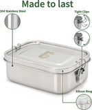 1 x RAW Customer Returns Bambaw Stainless Steel Snack Box 800ml Bpa Free Airtight Food Box Food Box Waterproof Lunch Box Bento Inox 800ml Lunchbox - RRP €24.43