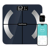 1 x RAW Customer Returns Body Fat Scale, Bluetooth Personal Scale with App, Smart Digital Scale for Body Fat, BMI, Weight, Muscle Mass, Water, Protein, Skeletal Muscle, Bone Weight, BMR, Black - RRP €22.61