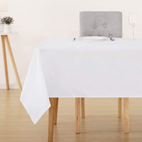 1 x RAW Customer Returns Deconovo Table Linen White Tablecloth Tablecloth Water-Repellent Table Linen Lotus Effect Tablecloths, 130 x 280 cm, White, 1 Piece - RRP €21.49