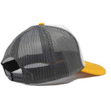 1 x RAW Customer Returns DRESSED IN MUSIC PLAY WITH ME Origins Adjustable Baseball Trucker Cap - Men s Women s Caps Gray Yellow  - RRP €34.95