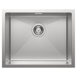 1 x RAW Customer Returns Auralum kitchen sink made of stainless steel, kitchen sink 55x44cm, built-in sink 1 basin with siphon, drain and overflow fitting, suitable for surface-mounted, built-in or undermount installation type - RRP €139.99