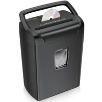 1 x RAW Customer Returns Bonsaii 12 Sheet Paper Shredder, P4 Cross Cut Paper Shredder, Shreds Credit Cards CDs Clips, Portable Handle with 21 Liter Wastebasket for Office and Home Office C243-A New  - RRP €68.56