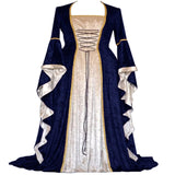 1 x RAW Customer Returns Gammify Women s Retro Medieval Dress with Trumpet Sleeves, Medieval Victorian Queen Dresses Renaissance Gothic Maxi Dress Carnival Halloween Party Princess Costume Black S - RRP €43.99