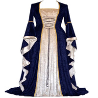 1 x RAW Customer Returns Gammify Women s Retro Medieval Dress with Trumpet Sleeves, Medieval Victorian Queen Dresses Renaissance Gothic Maxi Dress Carnival Halloween Party Princess Costume Black S - RRP €43.26