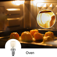 1 x RAW Customer Returns Comyan Oven Lamp 25W Small Screw E14 Socket T25 Oven Bulbs, Pygmy Lamps 300 C Microwave Oven Salt Lamp Bulbs, 4 Pack - RRP €11.83