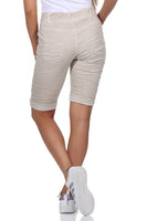 1 x RAW Customer Returns CLEO STYLE women s Bermuda shorts shorts for the beach sports stretch sweatpants summer trousers leisure trousers as3, numeric, numeric 34, numeric 38, regular, regular, beige  - RRP €25.2