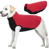 1 x Brand New Kuoser Dog Sweater, Warm Fleece Dog Coat for Small Dogs, Red, XL - RRP €18.0