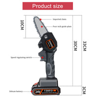 1 x RAW Customer Returns Mini chainsaw with battery, 24V cordless electric chainsaw with charger and batteries, 4 inch mini electric chainsaw for garden shears, branch shears, wood cutting - RRP €41.34