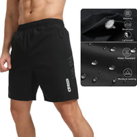 1 x RAW Customer Returns JustSun shorts men s shorts summer short sports pants jogging pants men s sports shorts training pants running shorts with zipper black M - RRP €30.99