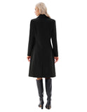 1 x Brand New GRACE KARIN Women s Coat Long Sleeves Knee-Length Lapel Neckline Solid Color Vintage Black S - RRP €61.03