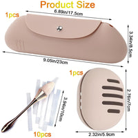 1 x RAW Customer Returns Makeup Brush Holder Makeup Brush Travel Makeup Bag Silicone Portable Portable Travel Case for Brush Suitable for Travel Khaki - RRP €32.4