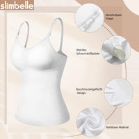 1 x RAW Customer Returns SLIMBELLE Women s Tummy Control Camisole Seamless Shaper Top Shaping Bra Shapewear White L - RRP €17.14