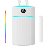 1 x RAW Customer Returns Humidifier Bedroom Double Spray with LED Screen, 36h Quiet Ultrasonic Room Humidifier with 7 Colors Light 6 Filters, 1.8L Humidifier for Children s Room Baby Plant, Aroma Diffuser 35  - RRP €29.99