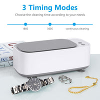 1 x RAW Customer Returns Flintronic Ultrasonic Cleaner, 45000Hz Professional Ultrasonic Cleaner with 3 Time Functions, 300ML Ultrasonic Glasses Cleaning Device for Glasses Watches Rings Jewelry Dentures - RRP €13.16