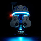 1 x RAW Customer Returns cooldac LED light kit for Lego 75349 Star Wars Captain Rex Helmet Set, LED lighting set compatible with Lego Star Wars 75349 Captain Rex Helmet building block model lights only, no Lego models  - RRP €27.2