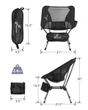 1 x RAW Customer Returns Sportneer Camping Chair Foldable Camping Chair Portable Camping Chairs 150Kg Folding Chair Ultralight Pack Size Small Folding Chair with Carry Bag for Picnic, Outdoor, Hiking, Black, 1 Pack - RRP €44.99