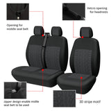 1 x RAW Customer Returns TOYOUN Universal Car Seat Covers for Vans Trucks - Separate Design Seat Underside Storage Space Accessible, Car Seat Covers 1 2 Seat Cover Protective Covers, Black - RRP €35.09