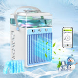 1 x RAW Customer Returns Mobile air conditioner, 5 in 1 air conditioner portable, air conditioner without exhaust hose, mini air conditioner with spray and colorful night light, mobile air conditioners for home, office, camping - RRP €70.58