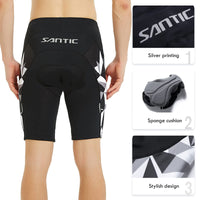 2 x Brand New Santic Cycling Shorts Men Kruz Cycling Shorts Men Padded Cycling Shorts Men with Seat Pad MTB Cycling Shorts Men with Padding Gray EU XXL - RRP €72.0