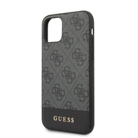 1 x RAW Customer Returns Guess Glitter 4G Stripe Collection case for iPhone 11 Pro Max, gray - RRP €28.24