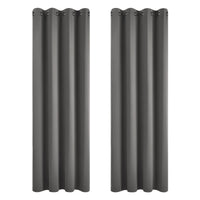 1 x RAW Customer Returns Deconovo Opaque blackout curtains with eyelets thermal curtain cold protection thermal against cold thermal curtain heat protection, 270 x 140 cm height x width , dark grey, set of 2 - RRP €49.95