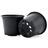 1 x RAW Customer Returns KINGLAKE Pack of 100 15 cm plant pots, plant pots, cultivation flower pot, plastic cultivation pots, plastic pots, plants, garden, round for seeds, juicy flowers, black - RRP €23.3