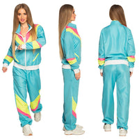 1 x RAW Customer Returns Boland - Costume for adults, tracksuit 80s with pockets, jacket and trousers, jogging suit, stag party, retro style, athlete, group costume, adult, theme party, carnival - RRP €27.48