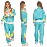 1 x RAW Customer Returns Boland - Costume for adults tracksuit 80s with pockets, jacket and trousers, jogging suit, bachelor party, retro style, sportsman, group costume, adults, theme party, carnival, M - RRP €28.8