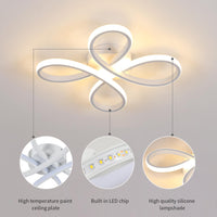 1 x RAW Customer Returns Goeco LED ceiling light 40W, 6500K cold white light flower shape LED ceiling lamp made of acrylic, white LED ceiling lighting for bedroom light, living room light, kitchen light, 50cm x 40cm - RRP €40.33