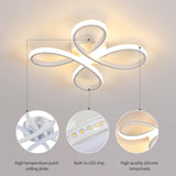 1 x RAW Customer Returns Goeco LED ceiling light 40W, 6500K cold white light flower shape LED ceiling lamp made of acrylic, white LED ceiling lighting for bedroom light, living room light, kitchen light, 50cm x 40cm - RRP €40.33