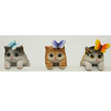 3 x Brand New HORTICAN Mini Garden Statues Hanging Cat Indoor Cute Cat Decoration Outdoor Cat Planter Flower Pots Hanger Office Cute Cat Hanging Decoration - RRP €61.2