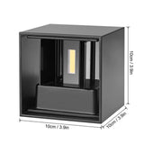 1 x RAW Customer Returns pieces wall light outside inside LED wall lamp outside modern black 12W warm white 3000K IP65 waterproof square aluminum wall light adjust the light angle design easy installation - RRP €48.19