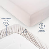 1 x RAW Customer Returns Blumtal fitted sheet 140x190cm - bed sheet 140x190 made of microfiber in a set of 2 - Oekotex certified fitted sheet 140x190 - fitted sheet 140x190 fitted sheet 140x190 - bed sheet - ivory - RRP €26.62