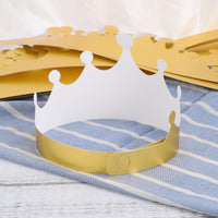 8 x Brand New Abaodam Paper Crown Hat, Happy Birthday Paper Crown Gold Foil Party Crown Hat Cap King Crown Cap Birthday Party Hats Party Supplies for Kids Adults 24pcs - RRP €116.96