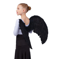 1 x Brand New Singtis Black Angel Wings Costume, Black Angel Costume, Women, Black Wings, Fallen Evil Angel Costume, Costume Party, Costume Party, Size S - RRP €19.2