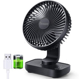 1 x RAW Customer Returns OCOOPA USB Fan Ultra Quiet - 4000mAh Table Fan, 4 Speeds, Mini Fan for Desk, Home and Office, Black - RRP €25.99