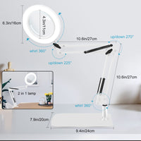 1 x RAW Customer Returns NZQXJXZ Upgraded 2-in-1 Magnifying Glass with Light and Stand, 10x Real Glass Magnifying Lamp with Stand, 3 Color Modes 10 Continuously Dimmable Table Magnifier for Close Work, Jewelry, Reading, Crafts, Hobby - RRP €49.98